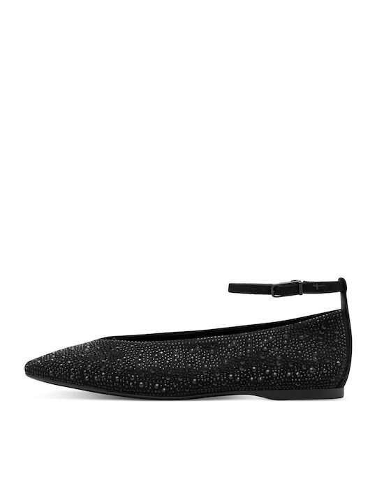 Women's Ballerina Shoes with Strap / Buckle Black