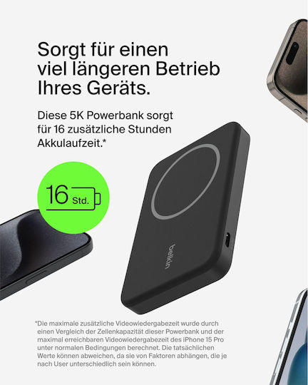 Belkin BoostCharge Pro Power Bank 15W with USB-C Port Black