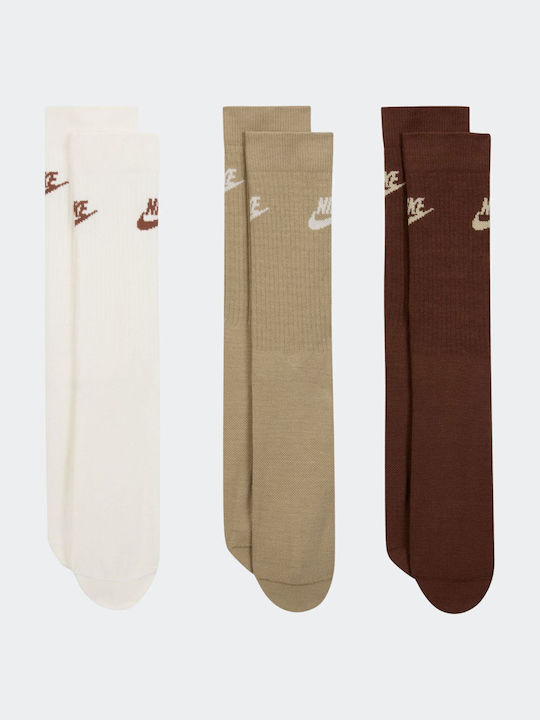 Nike Everyday Essential Crew Socks Athletic Socks Brown 1 Pair