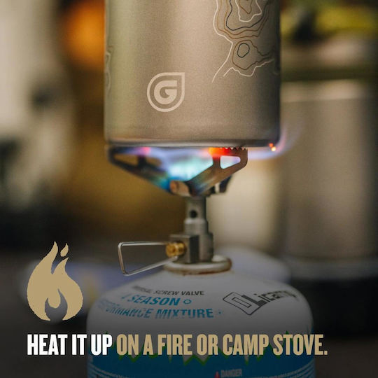 Geopress Ti Purifier Filter Purifier 24oz Thermos Bottle Plastic BPA Free 710ml Coyote Brown