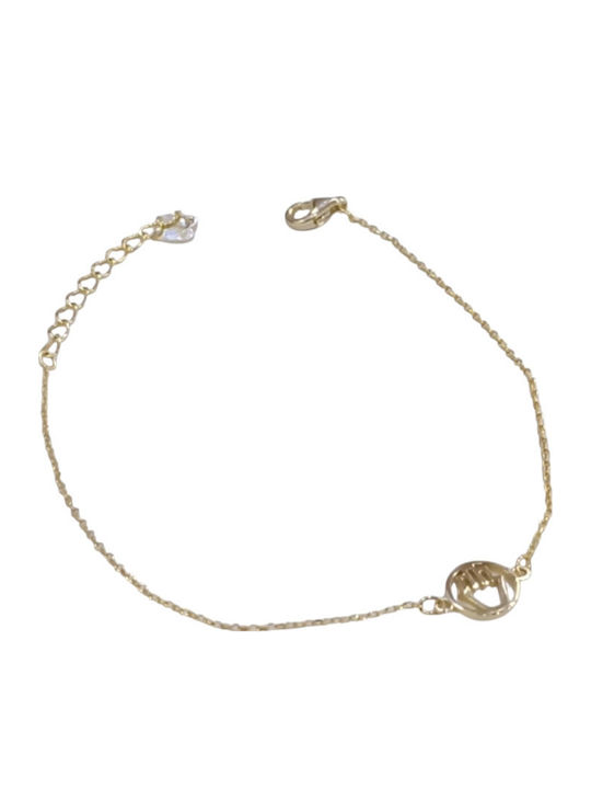 Prince Silvero Women's Bracelet made of Silver Gold Plated with Zircon