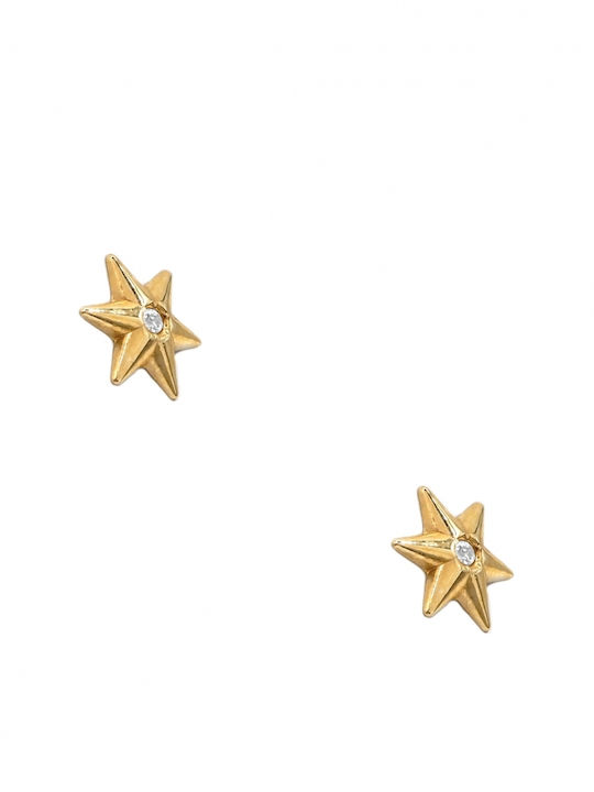 Polytimo Earrings made of Gold 9K with Stones