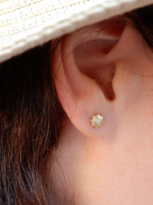 Polytimo Earrings made of Gold 14K with Stones
