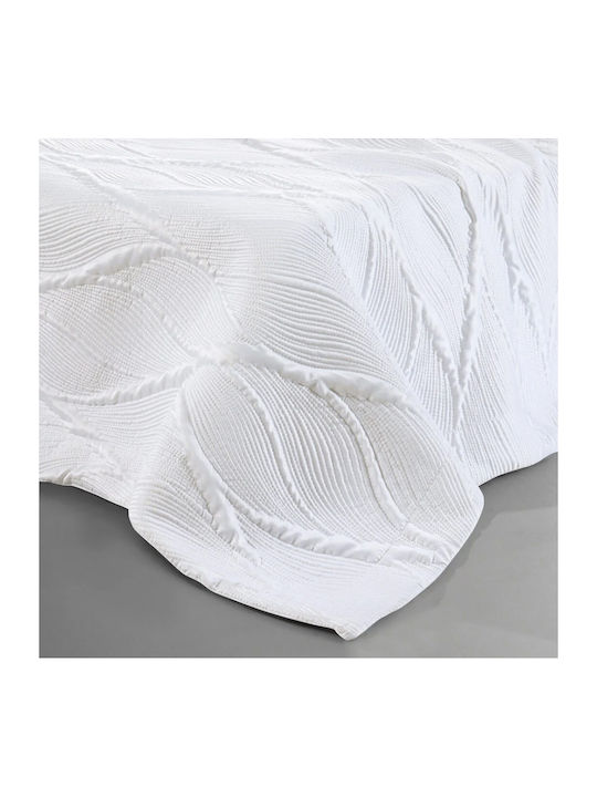 Liolios Home Coverlet Queen Size Lily White 250x240cm