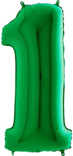 Balloon Foil Jumbo Number 1 Green 100cm