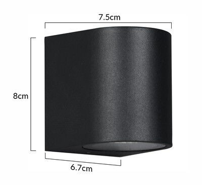 Powertech Wandmontierte Außenleuchte GU10 IP65 6.7x7.5x8εκ.
