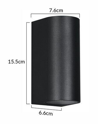 Powertech Wall-Mounted Outdoor Light GU10 IP65 6.6x7.6x15.5εκ.