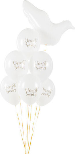30 Cm Balloons Holy Baptism Pastel Pure White 1 Pack 6 Pcs