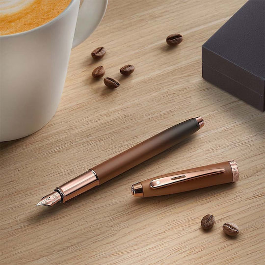 Sheaffer Πένα Γραφής Medium Καφέ με Μπλε Μελάνι