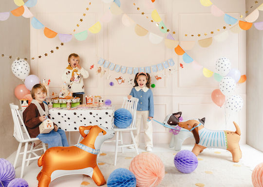Multicolored Semi-Circle Garland