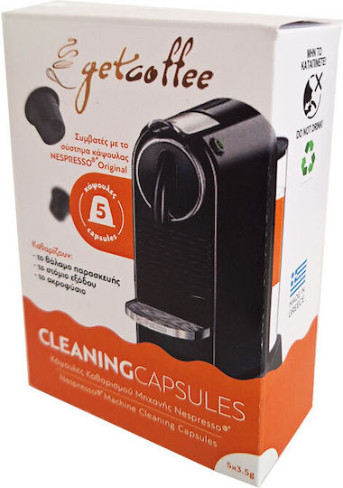Nespresso Machine Cleaning Kit 5caps Getcoffee 2x Cafffenu 200ml Descalers