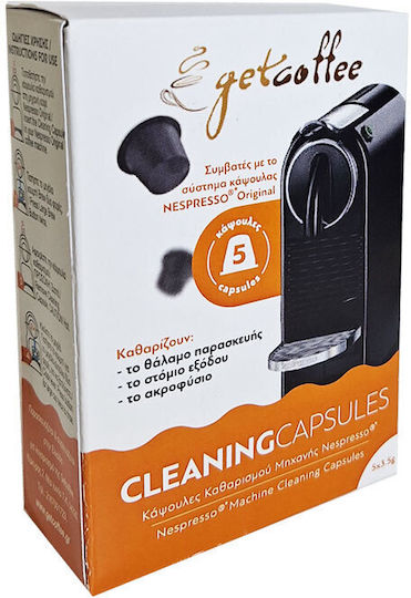Nespresso Machine Cleaning Kit 5 Caps Getcoffee 1x Cafffenu Descaler 200ml