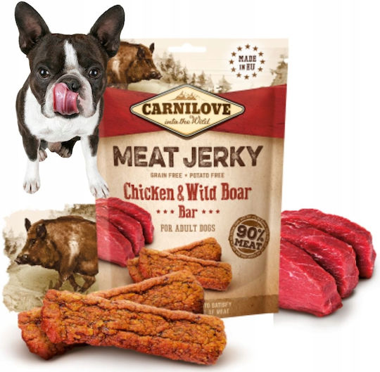 Carnilove Meat Jerky Dog Treat with Chicken and Boar 100gr 020-0961