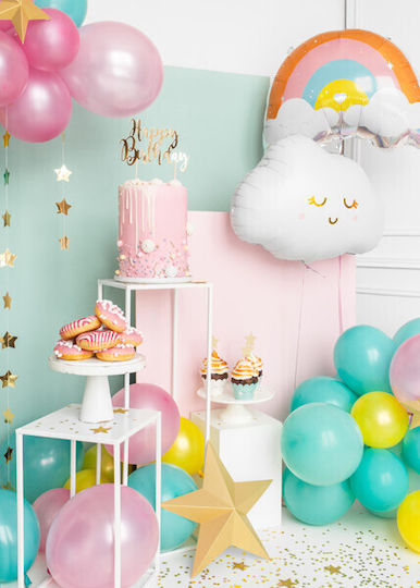 PartyDeco Happy Birthday Διακοσμητικό για Τούρτα 50τμχ