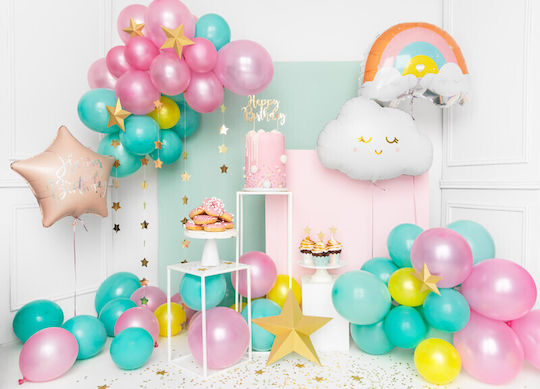 PartyDeco Happy Birthday Διακοσμητικό για Τούρτα 50τμχ