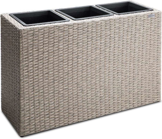 Casaria Set 3 Jardiniere Metalice Cremă