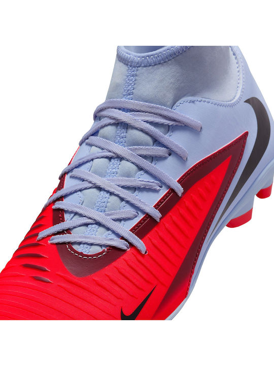 Nike Phantom 6 High Club Football Shoes with Cleats Blue