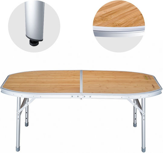 KingCamp Table for Camping Foldable in Case 120x80cm