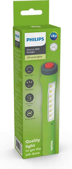 Philips Wiederaufladbarer LED Taschenlampen IP20 mit Maximaler Lumen 100lm Xperion 3000