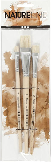 Creativ Company Set Pensule de Pictură No12 / No20 / No8 3buc 100263