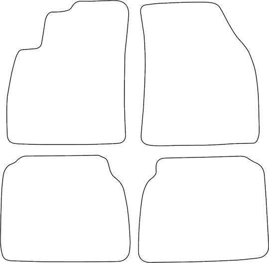 Set Velours Fußmatten Passend Hyundai Santa Fe I 2000-2006 Blaue Kante