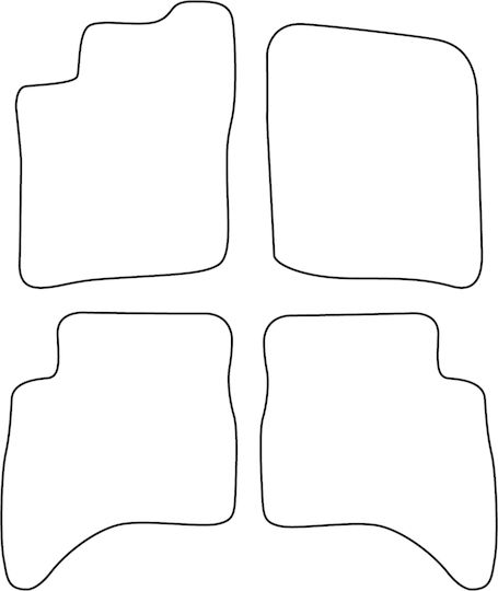 Set Velour Car Mats Matching Suzuki Grand Vitara I 1998-2005 5-Door Blue Edging