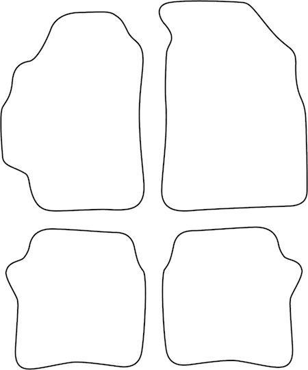 Set Velour Mats Matching Nissan Primera Iii P12 2002-2007 Blue Edging