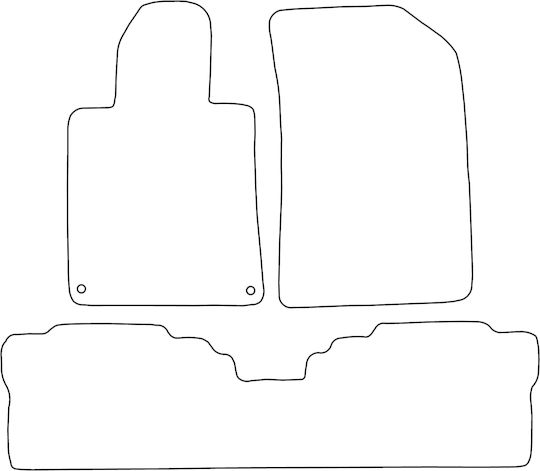 Set Covorașe Velur Potrivite Pentru Peugeot 508 I 2010-2018 Margine Albastră
