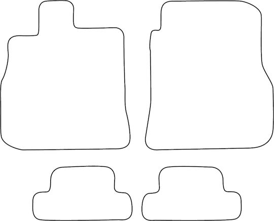 Set Velour Mats Matching Mitsubishi Eclipse Iv 2006-2011 Blue Edging