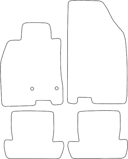 Set Velour Mats Matching Renault Megane Iii 2008-2015 Black Edging