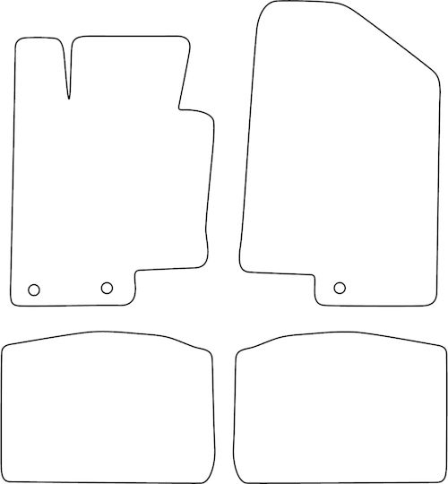 Set Velour Mats Matching Kia Optima Iii 2010-2015 Blue Edging