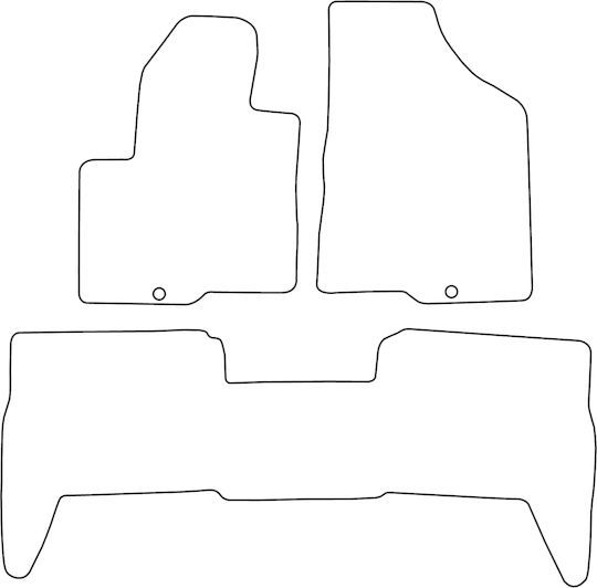 Set Velour Fußmatten Passend Für Hyundai Santa Fe Ii 2006-2012 Blaue Kante