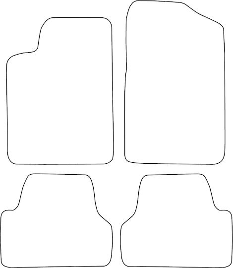 Set Velour Mats Matching Peugeot 405 Lift 1992-1996 Black Edging