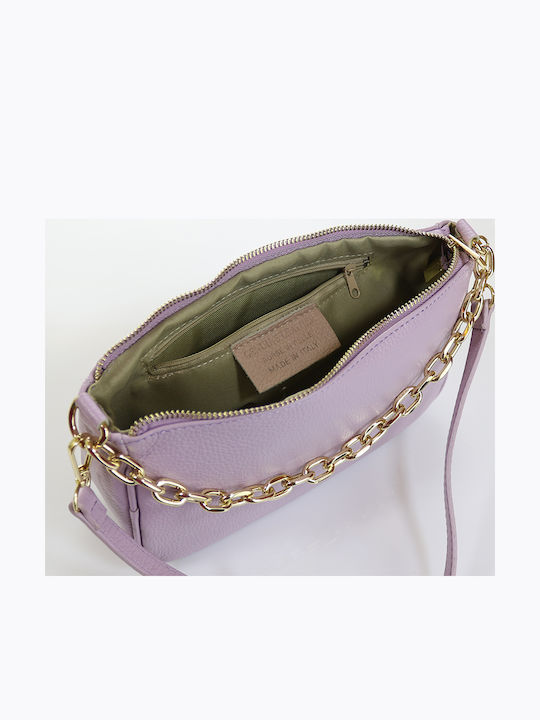 Leather Women's Bag Crossbody Purple