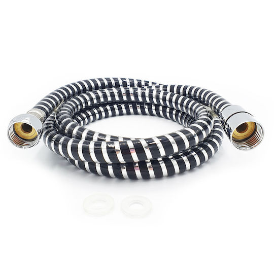 Chromed Plastic Flexible Shower Hose 1.5 m Long Standard 1/2"x1/2"