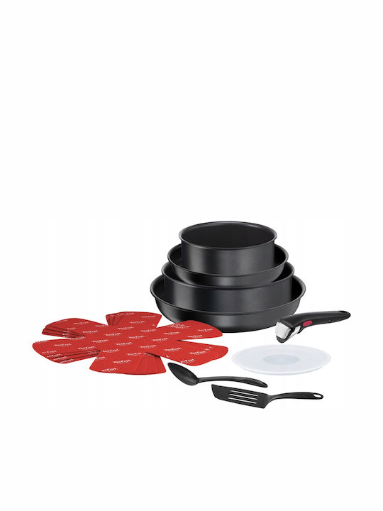 Tefal Ingenio Daily Chef Комплект съдове за готвене от Алуминий Black 12бр
