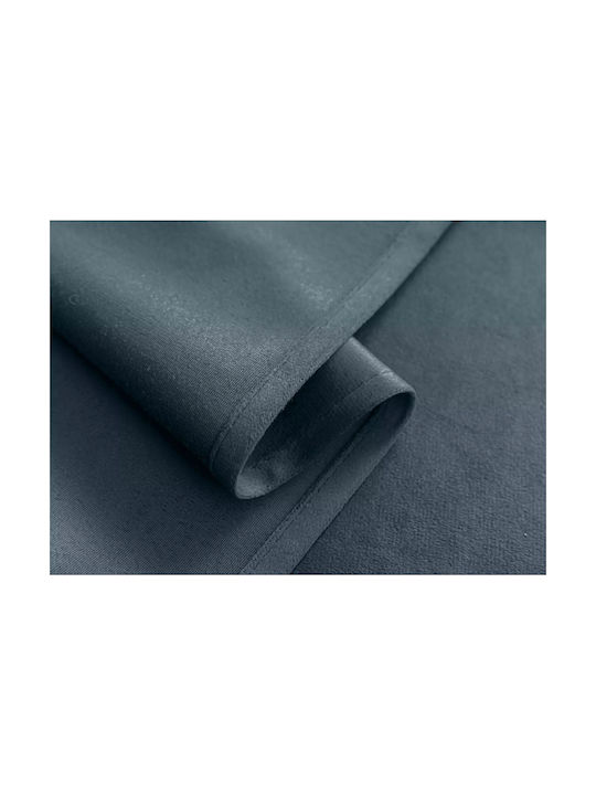 Cotton Market Curtain Blackout with Grommet Blue 140x250cm