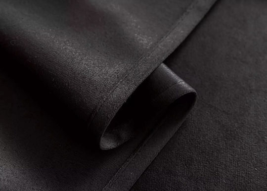 Cotton Market Κουρτίνα Συσκότισης με Τρουκς Μαύρη 140x270εκ.