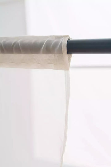 Cotton Market Κουρτίνα με Τρέσα Λευκή 200x250εκ.