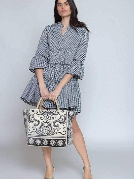 Knitted Women's Tote Bag Grey