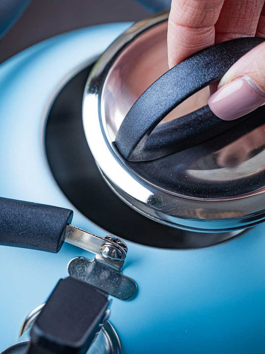 KING Hoff Retro Kettle Stainless Steel Blue 1800ml