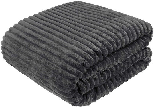 Cotton Market Decke Vlies Übergröße 220x240cm Gray