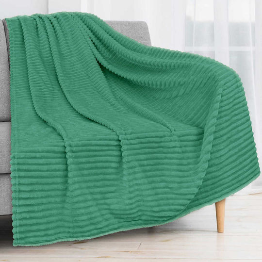 Cotton Market Blanket Fleece Single 170x210cm Pistachio