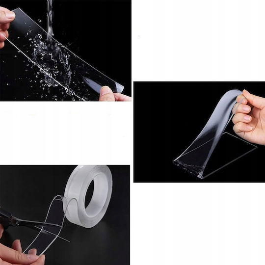 Doppelseitiges Nano-Klebeband 1mm Wiederverwendbar 5m 50mm Breite