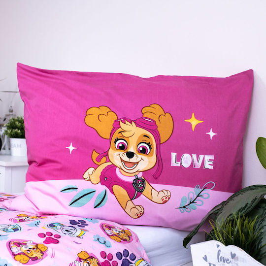 Set Kinderbettbezug Einzel mit Kissenbezug Pink 140x200cm