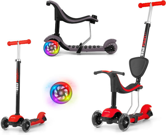 Milly Mally Kids Scooter Little Star 3-Wheel with Seat for 2+ Years Red