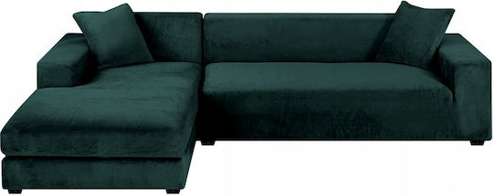 Ubieramy Meble Elastic Cover for Two Seater Sofa Bottle Green 1pcs