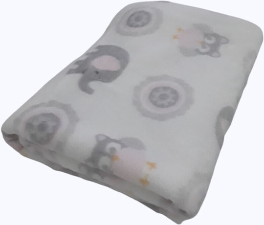 Kikka Boo Babydecke Wickeltücher für Kinderzimmer Eulen Elefant 80x70cm