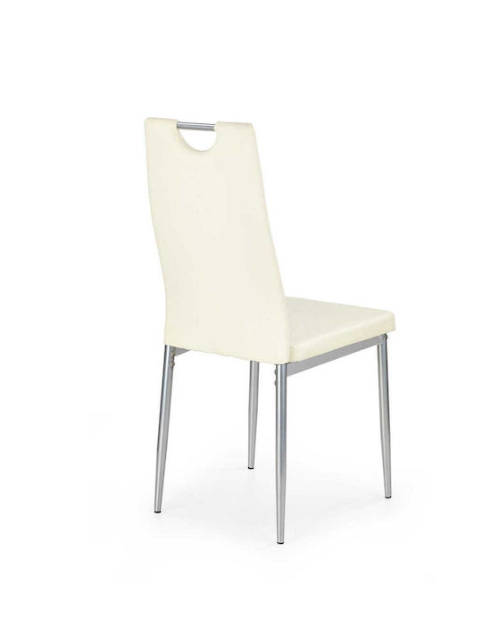Kitchen Artificial Leather Chair Cream