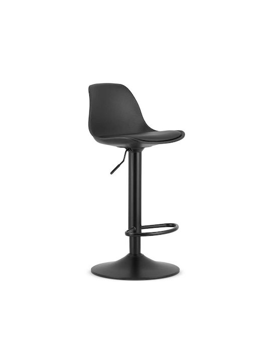 Stool Bar with Adjustable Height Black 2pcs 43x37x38cm